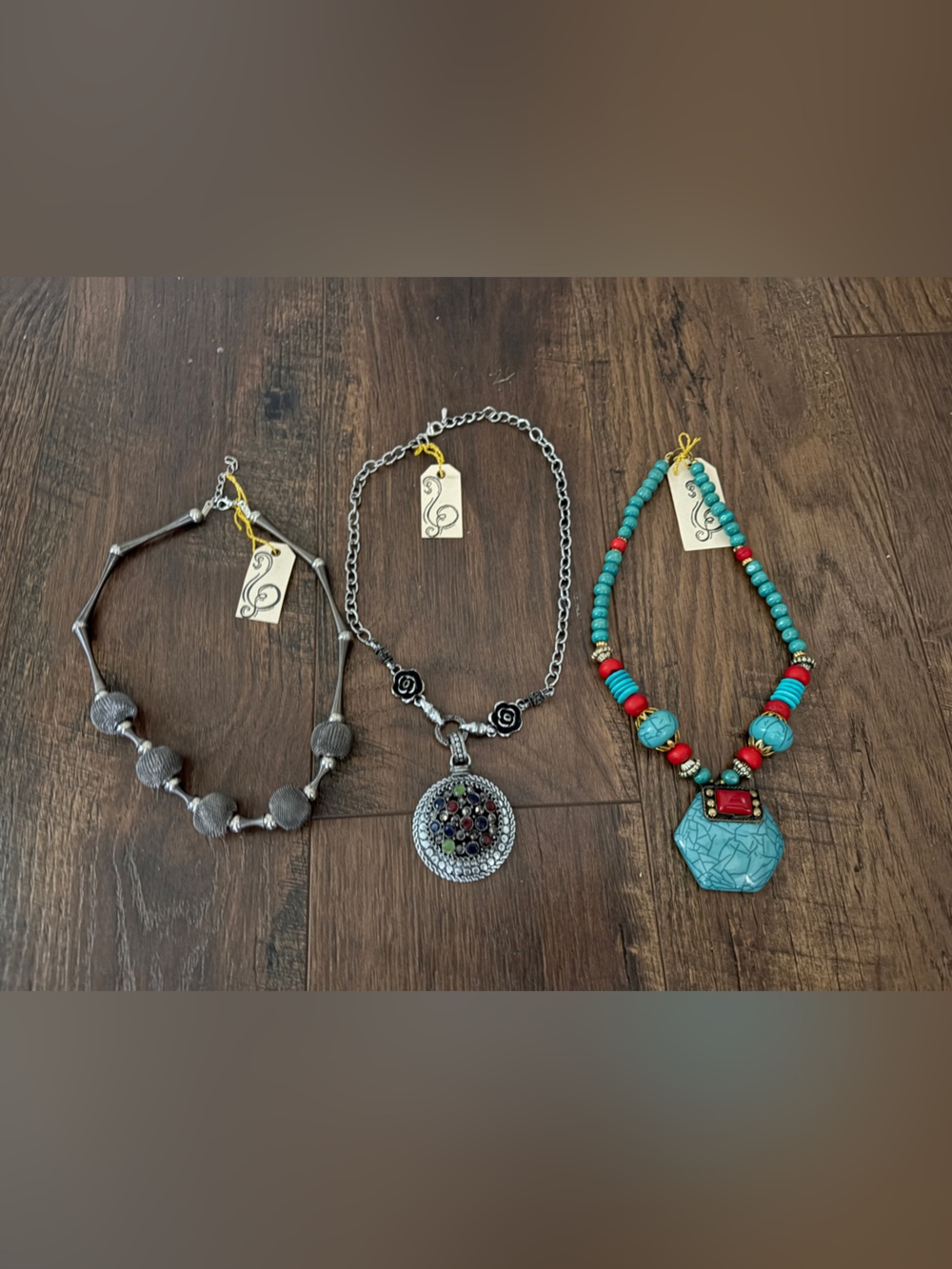 Lot of 3 Bold Statement Necklaces from India - Brand New with Tags